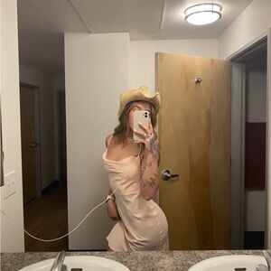 Stylish baby pink slip Dress